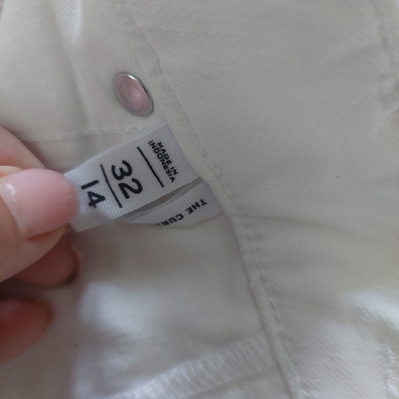 Ann taylor frayed hem high waisted white jean size 14 - Picture 6 of 10